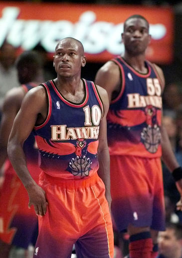 90s Mookie Blaylock Champion Atlanta Hawks Jersey Medium
