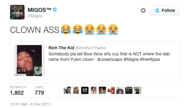 Migos-Bow-Wow-Dab-Tweet